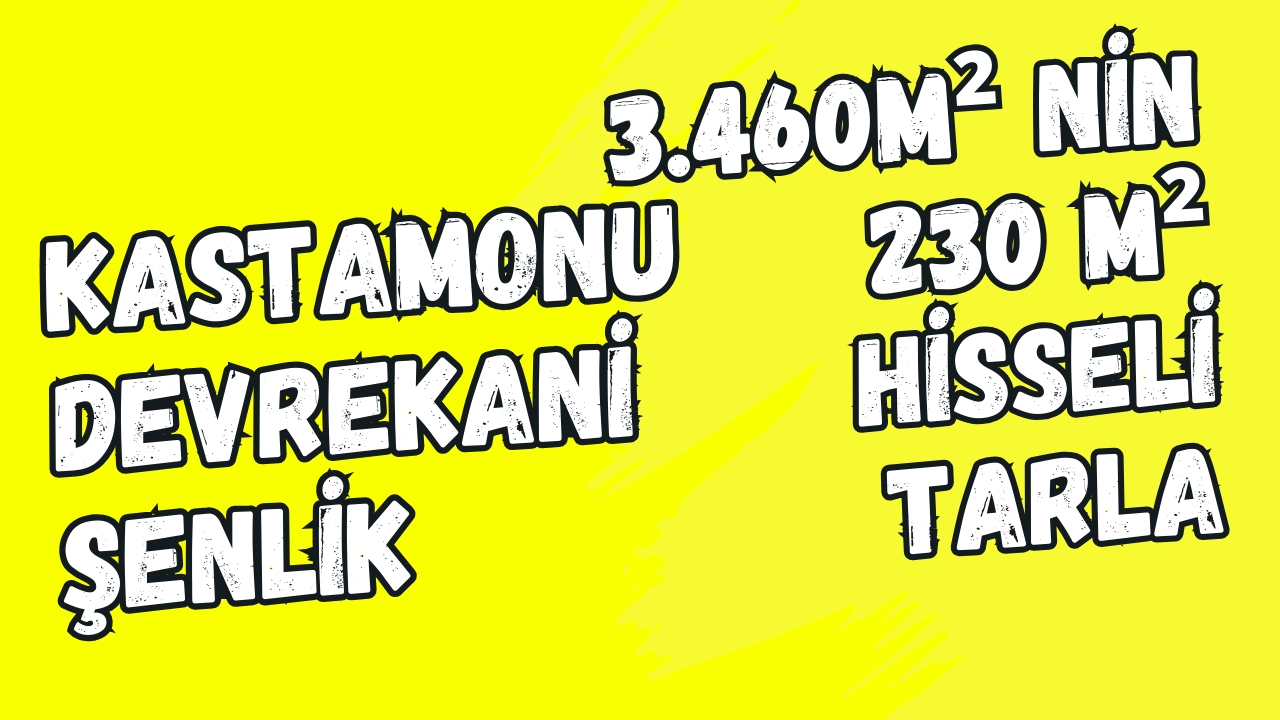 KASTAMONU DEVREKANİ ŞENLİK KÖYÜ 230M² HİSSELİ TARLAMIZ SATILIK - KASTAMONU DEVREKANİ fotoğraf 9
